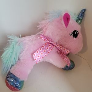 Valentines Pink Plush Unicorn